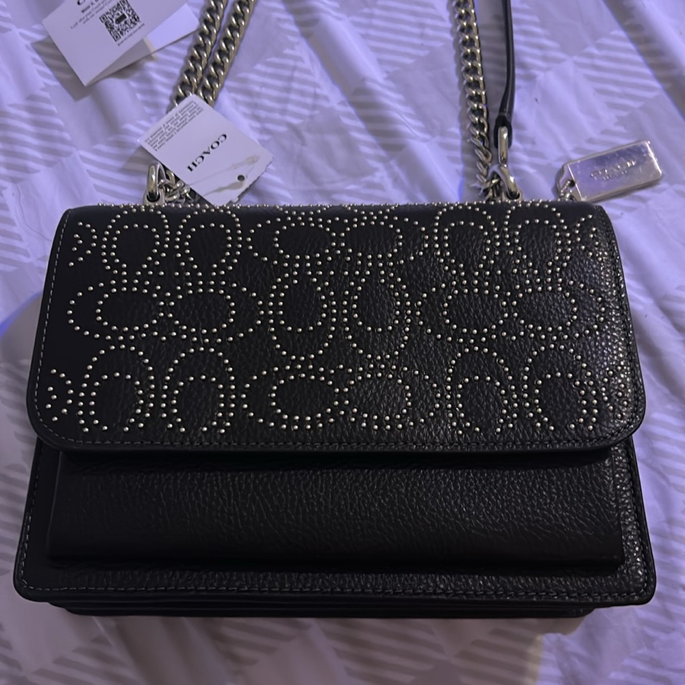 NWT—COACH Crossbody Studded Handbag